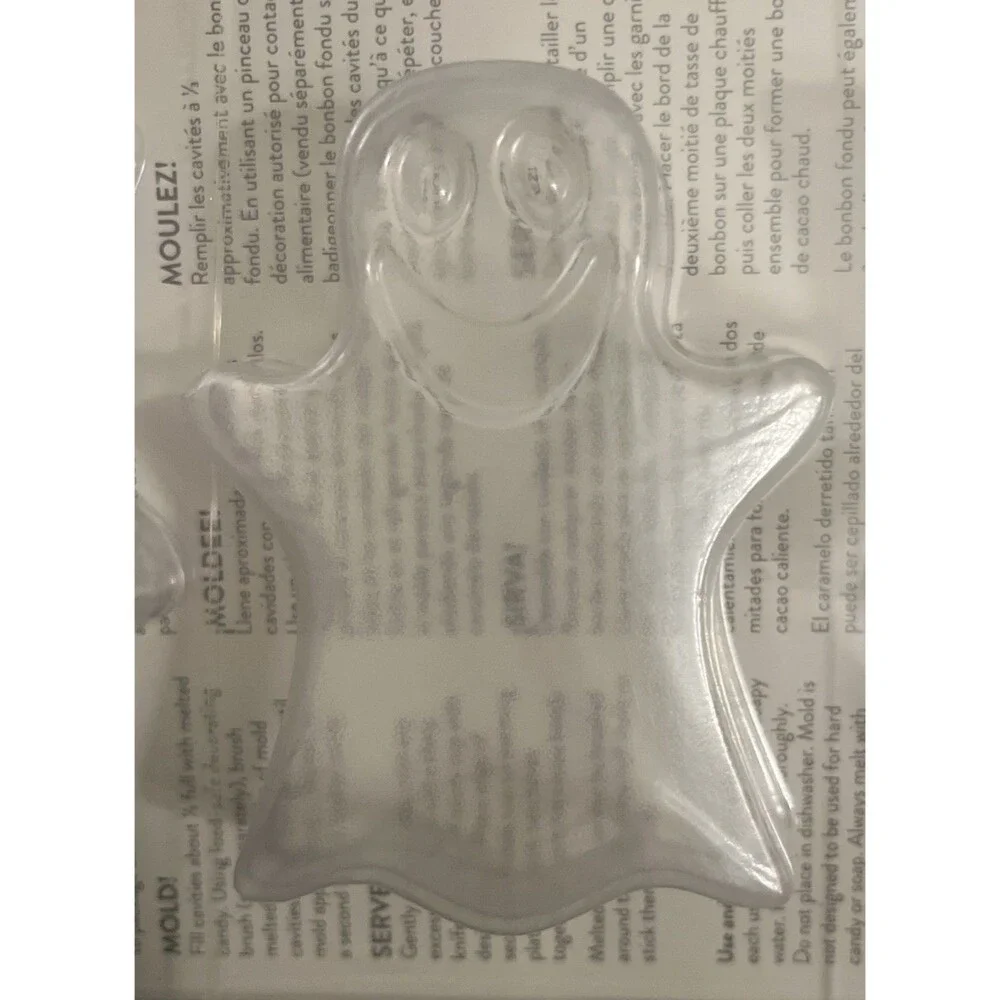 3 Wilton Candy Molds-Ghosts.  1 Design - 3 Mold Cavities.